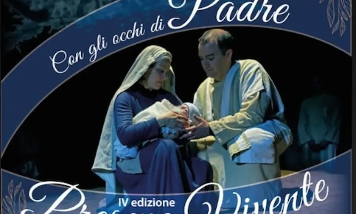 Il presepe vivente alessano, con Maria, Giuseppe e il Bambino Gesù, evoca la sacra famiglia vista "Con gli occhi di Padre".