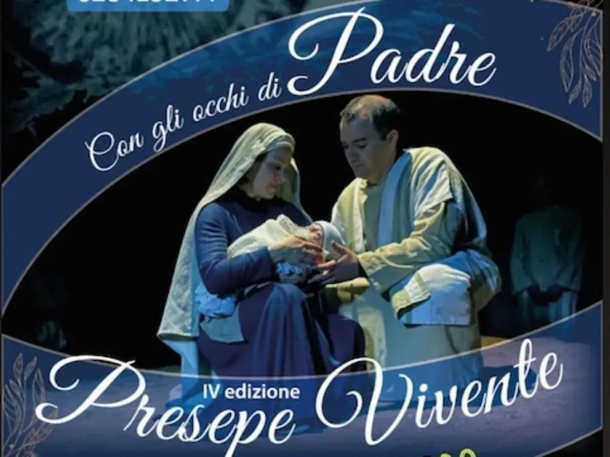 Il presepe vivente alessano, con Maria, Giuseppe e il Bambino Gesù, evoca la sacra famiglia vista "Con gli occhi di Padre".